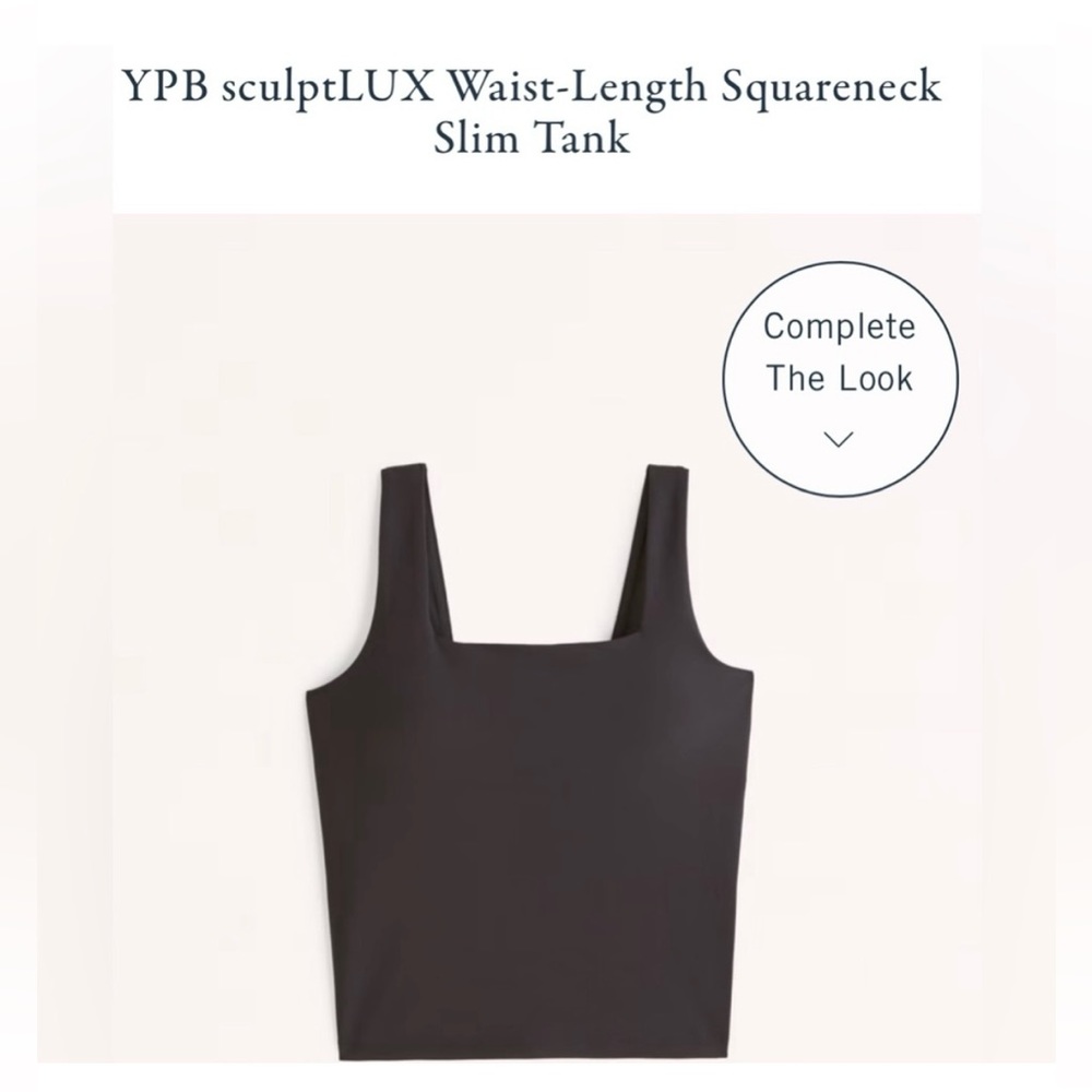 YPB sculptLUX Waist-Length Square Neck Slim Tank S NWT